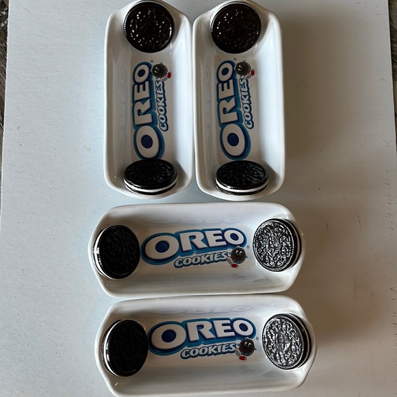 kraft Foods - Oreos Other - Kraft Foods Set of 4 Vintage Ceramic Oreo Cookie Dessert Dish Item # 31995 1990